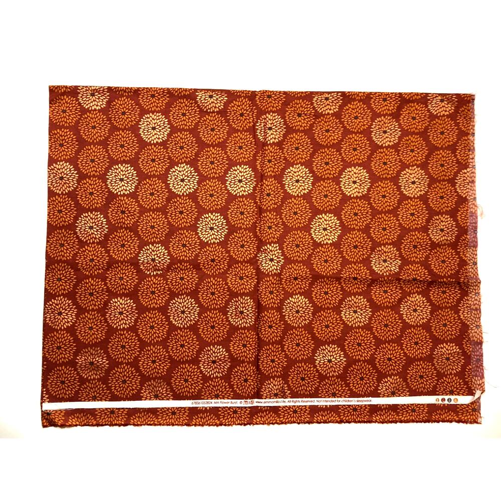 Marsala Metallic Copper Flower Burst, Emma & Mila by Camelot Collection 1.5 yard - Picture 2 of 9